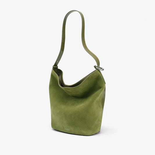 LA FESTIN Leather Bucket Crossbody Bag
