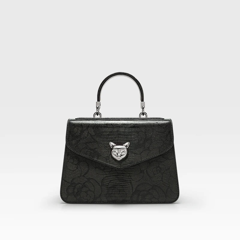 Luxury Top Grain Leather Bowling Bag
