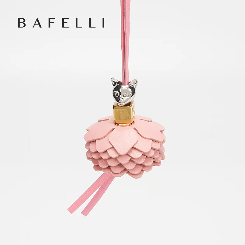 BAFELLI Cat-Shaped Leather Bag Charm