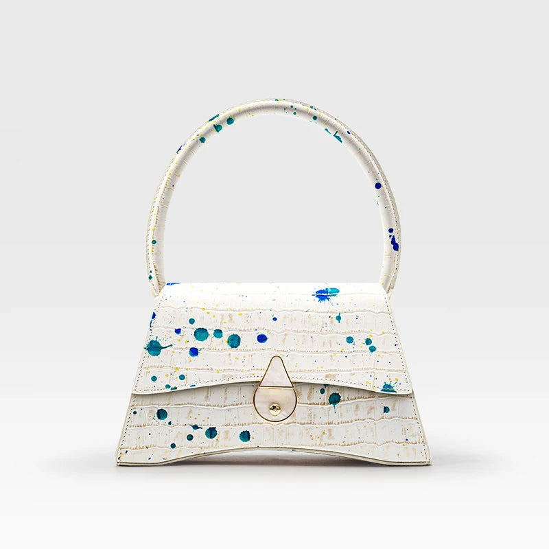 BAFELLI K Gold Leather Shoulder Bag