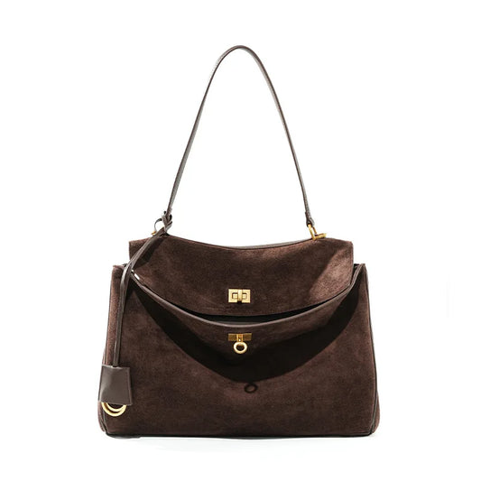 Suede Leather Large Capacity Tote Bag