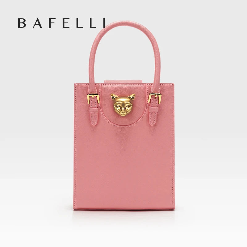 BAFELLI Mini Leather Tote Crossbody Bag