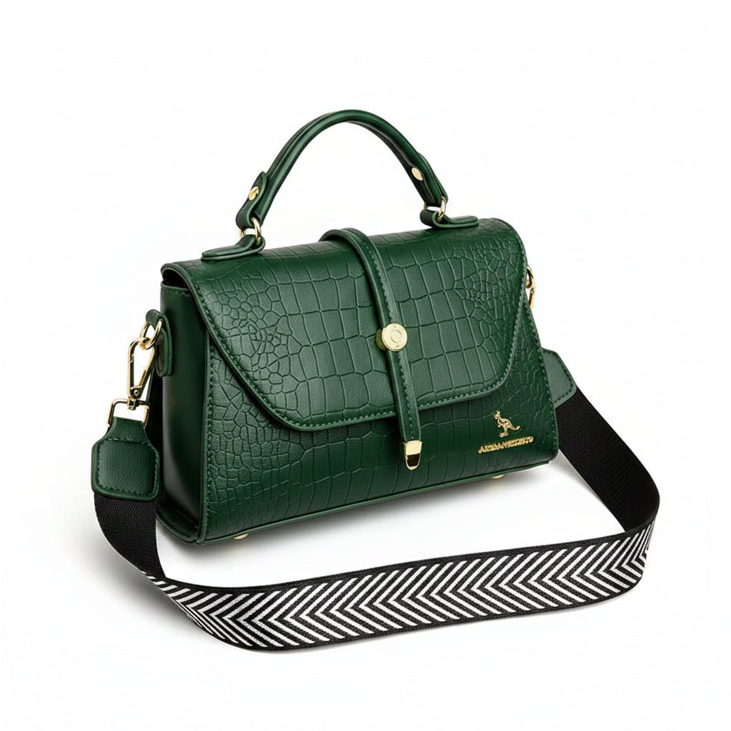 Crocodile Leather Crossbody Handbag