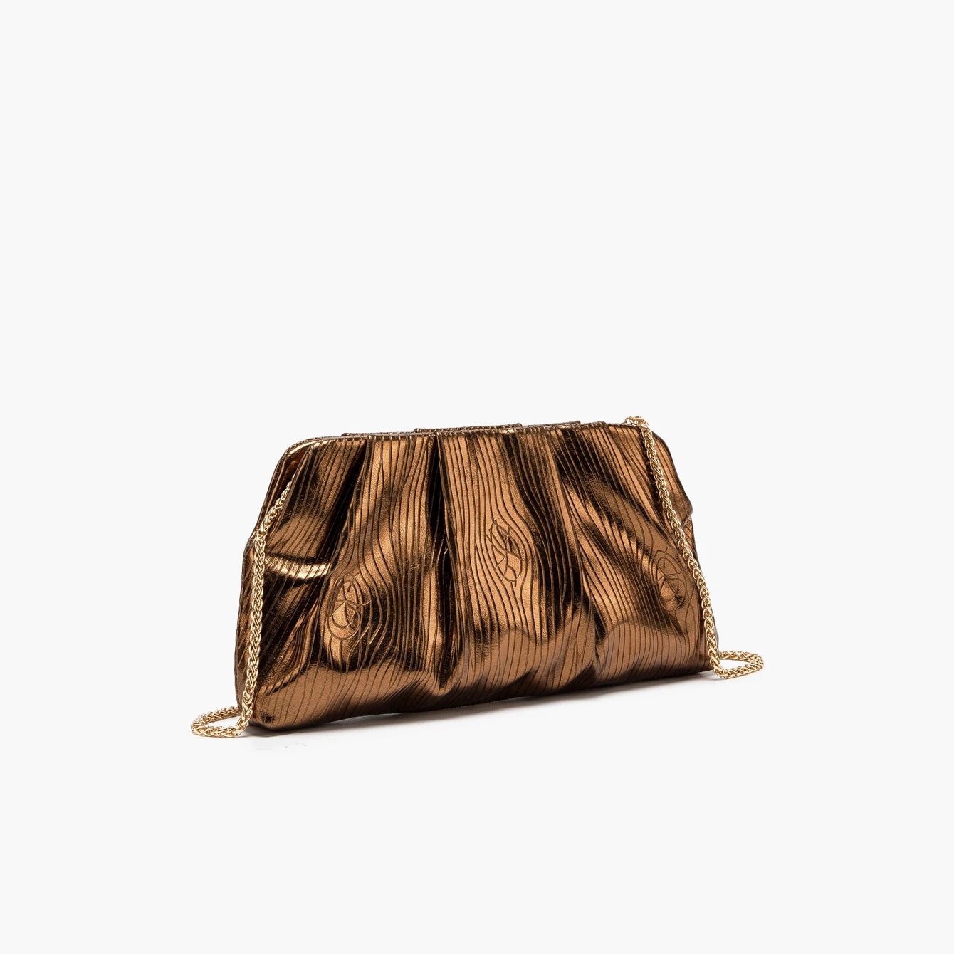 Gold Designer Evening Clutch Bag