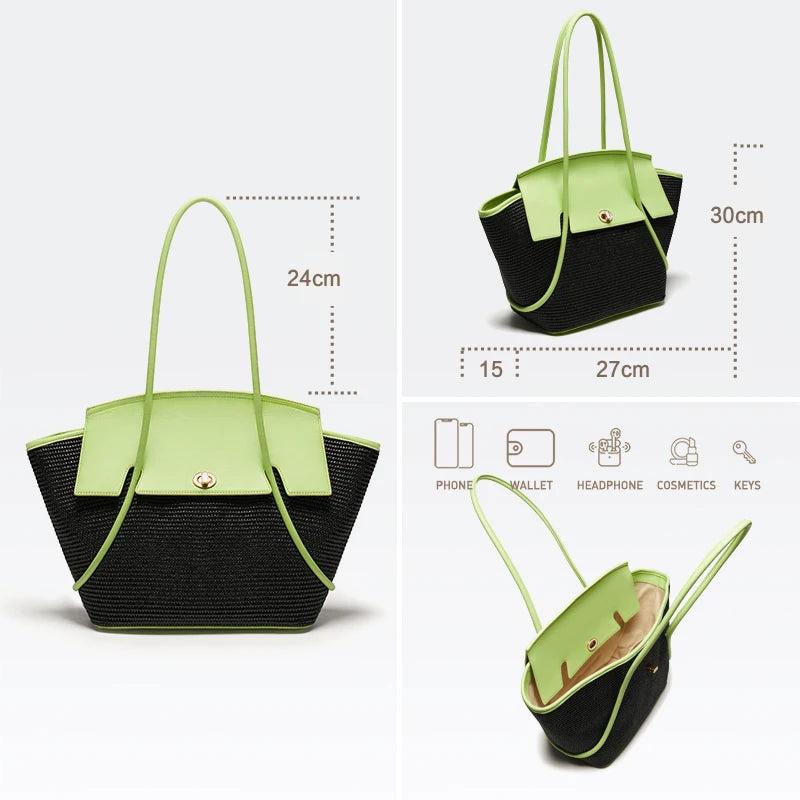 Large Leather Beach Tote