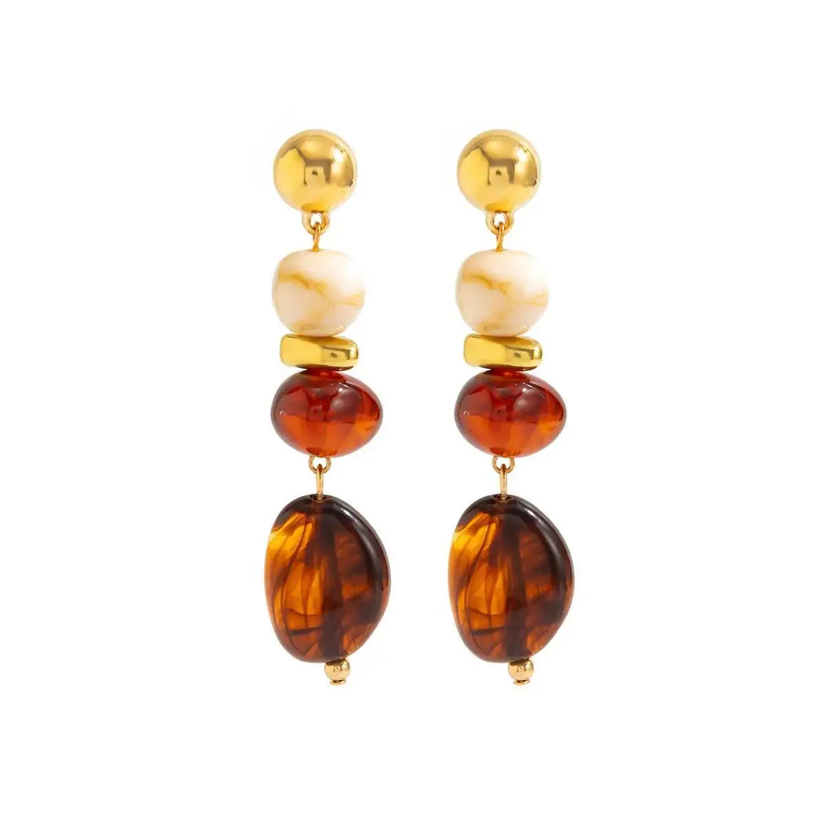 Vintage Resin Acrylic Geometric Pendant Earrings