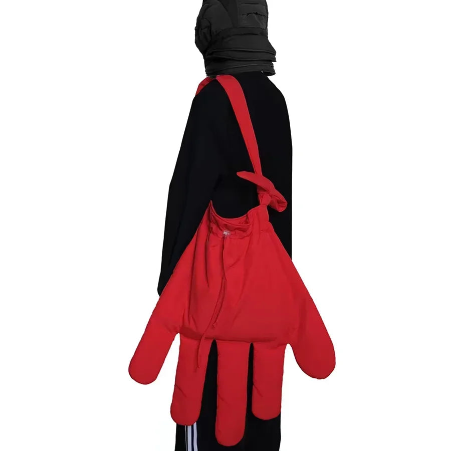 Red Nylon Big Gloves Bags Women Street Style Euro-America Style Shoulder Bag Pures and Bags Crossbody Girls Bag