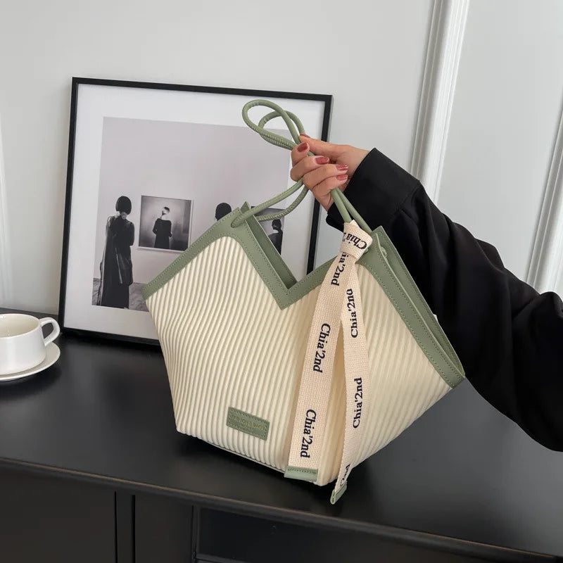 PU Leather Heart-Shaped Tote Bag