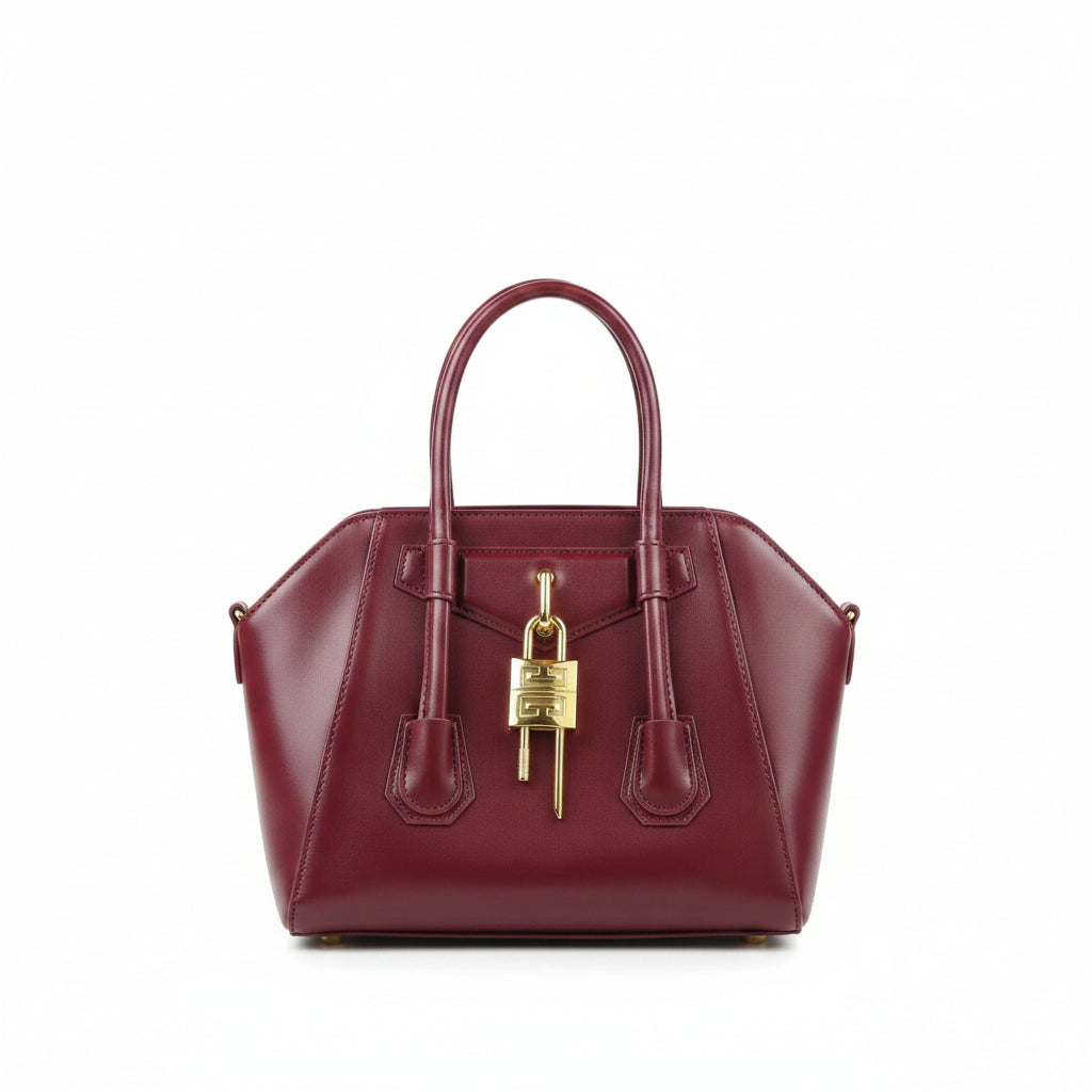 Classic Leather Crossbody Tote Bag