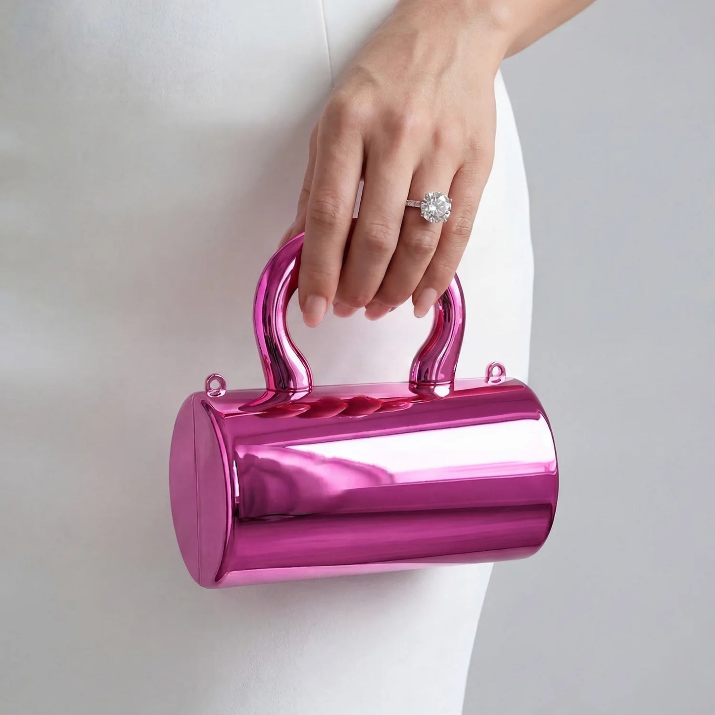 Mini Acrylic Cylinder Clutch Bag
