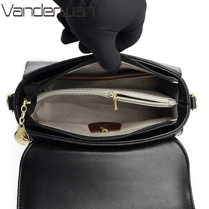 Crocodile Leather Crossbody Handbag