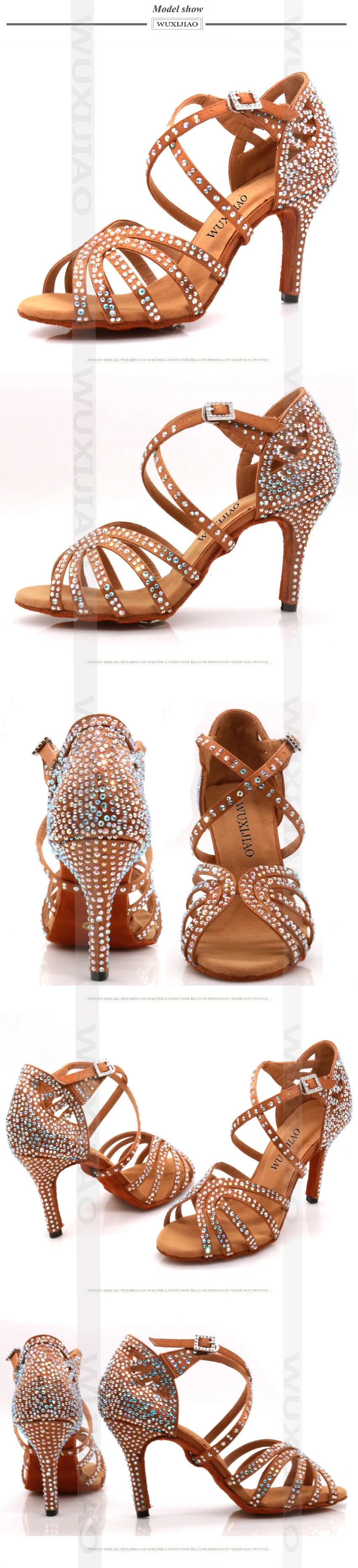 WUXIJIAO Jazz Shoes Latin Dance Shoes Female Latin Salsa