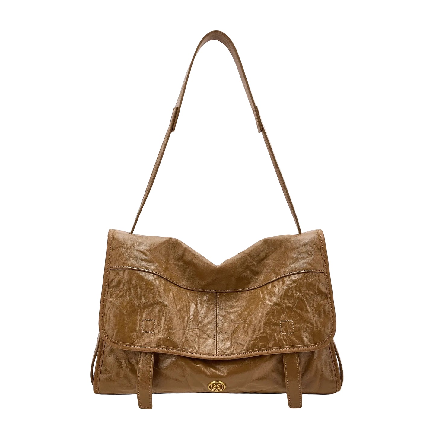 FOXER Genuine Leather Flap Shoulder Bag