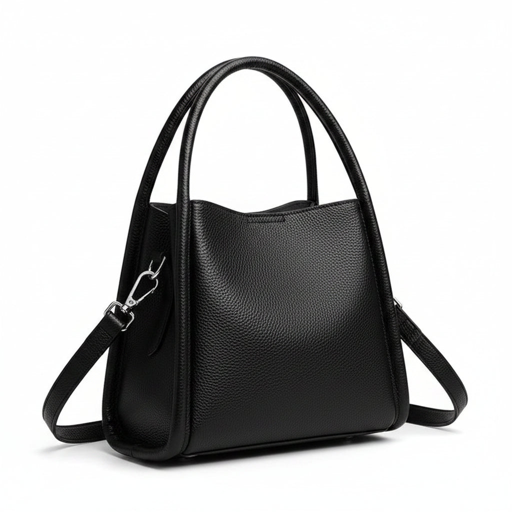 FOXER Women’s Large Leather Bucket Tote Bag