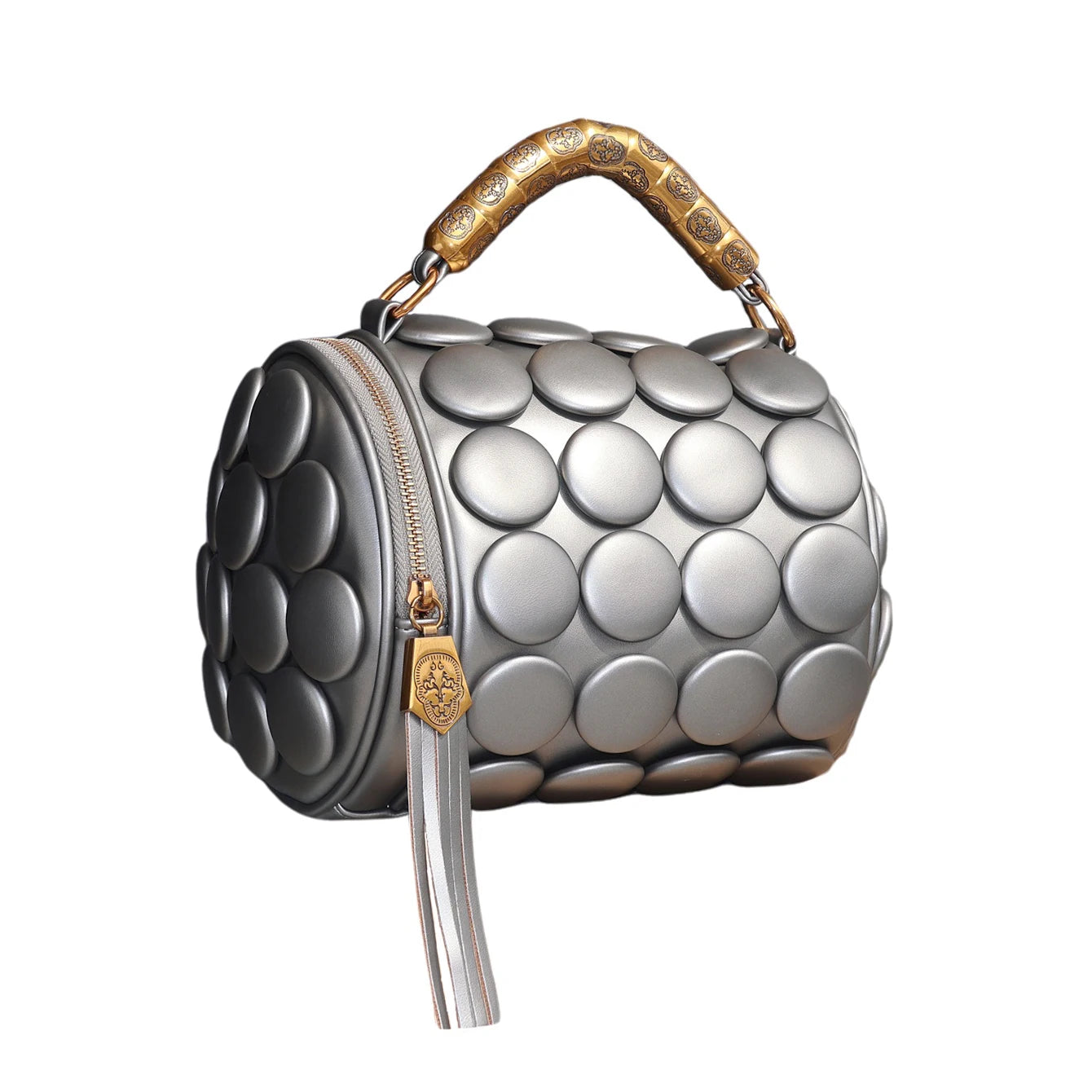 Designer Leather Bucket Shoulder Tote Bag