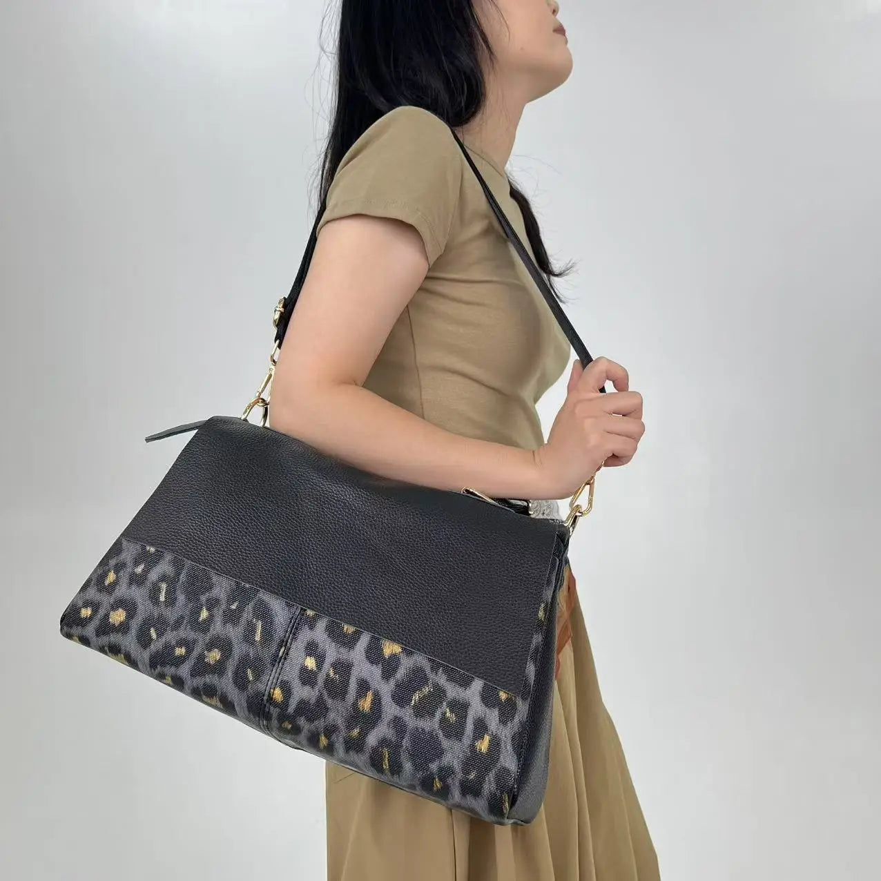 Y2K Leopard Print Tote Bag