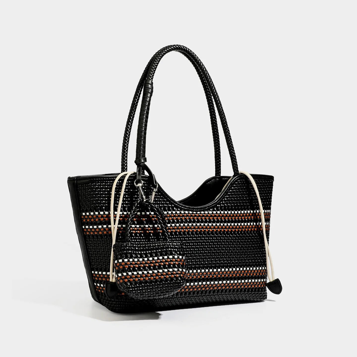 Braided Tote Shoulder Bag