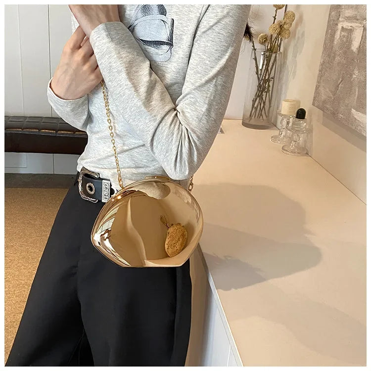 Acrylic Shell Evening Clutch Bag