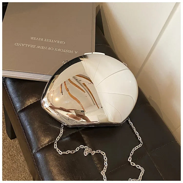 Acrylic Shell Evening Clutch Bag