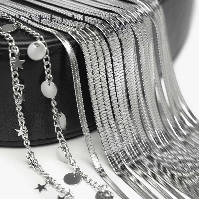 BAFELLI 2026 Leather Tassel Saddle Bag