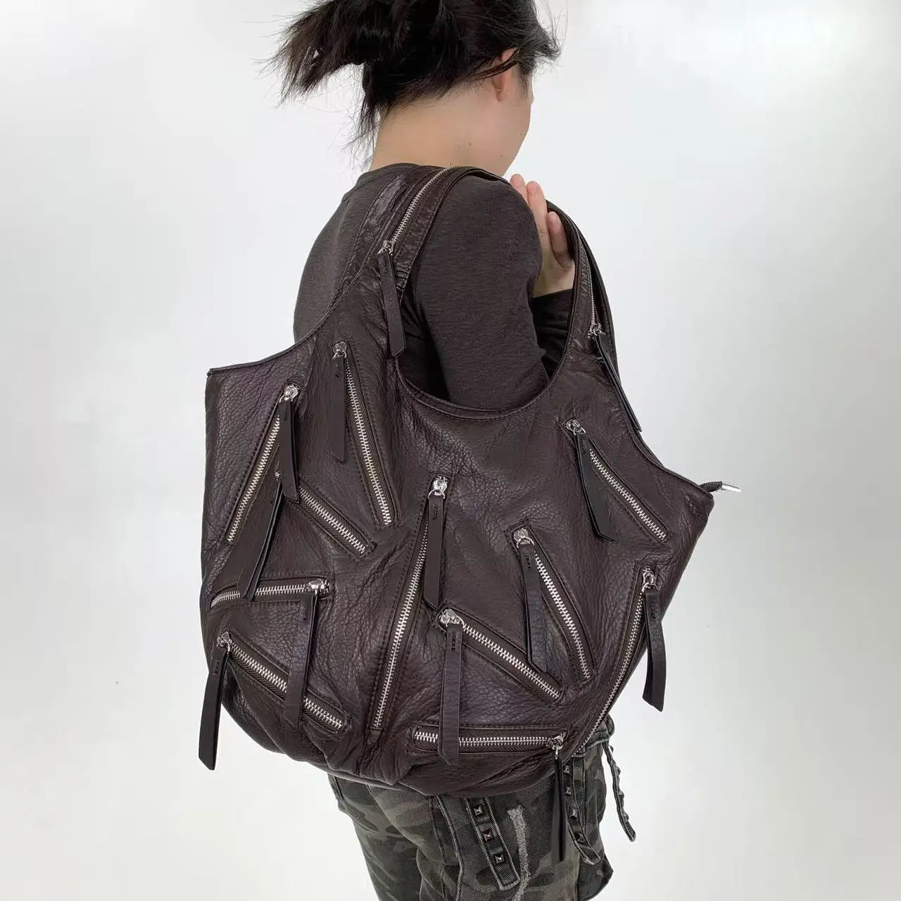 Y2K Vintage Multi-Pocket Shoulder Bag
