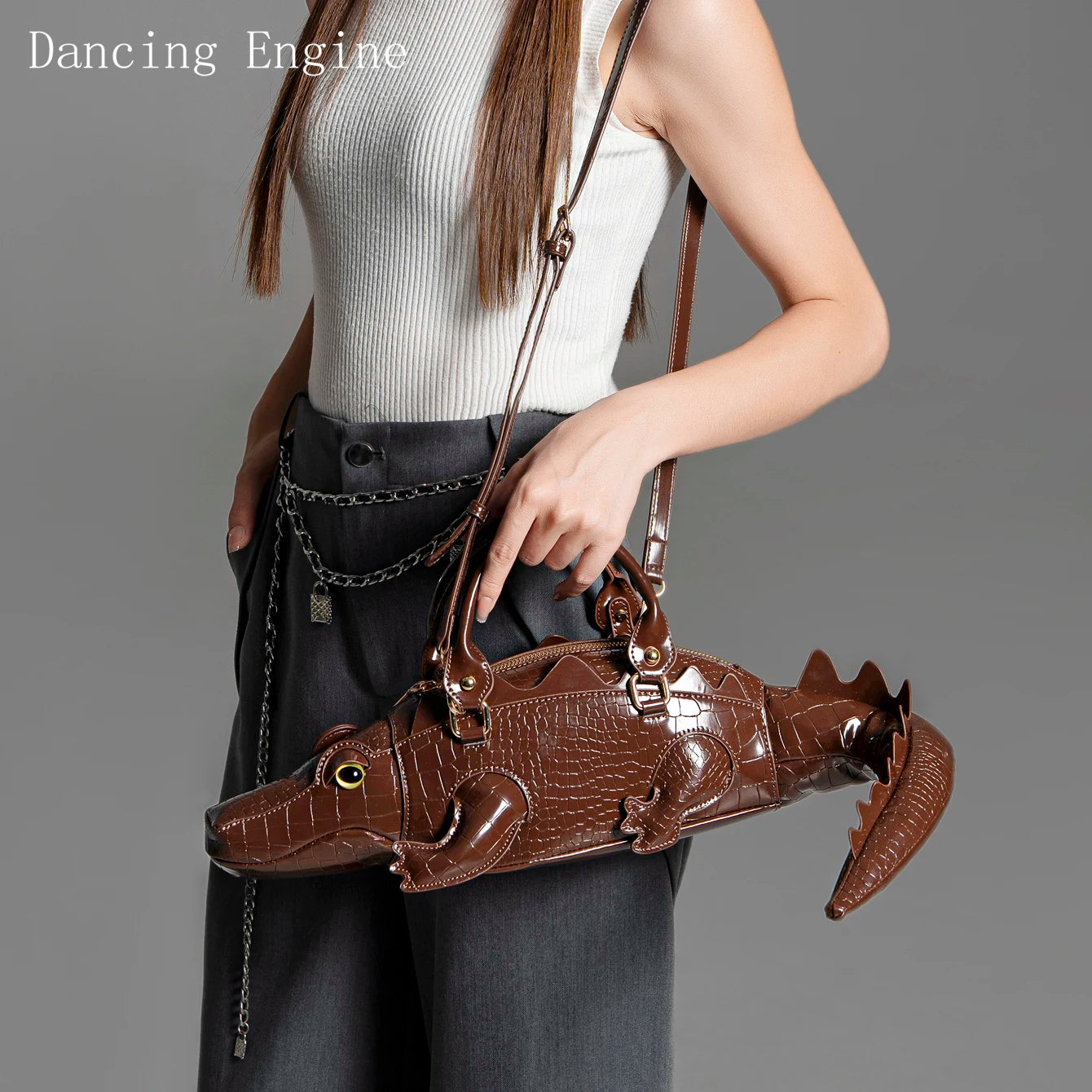 Handmade PU Leather Shoulder Bag