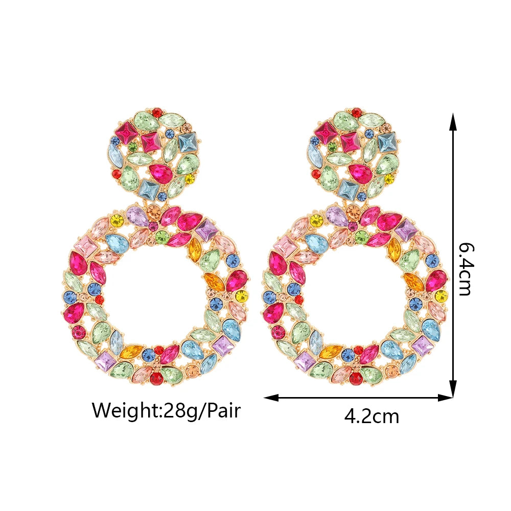 Shiny Rhinestone Female Elegant Fairy Decor Piercing Charm Wedding Party Pendant