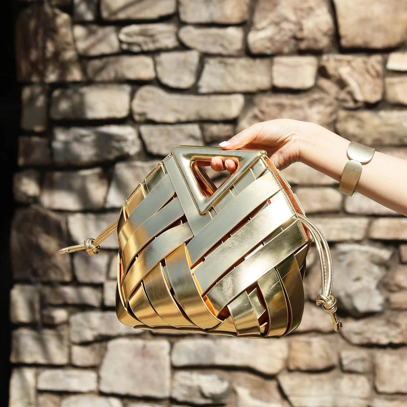 Gold Bags Purses for Shoulder Bags Crossbody Bag Handmade