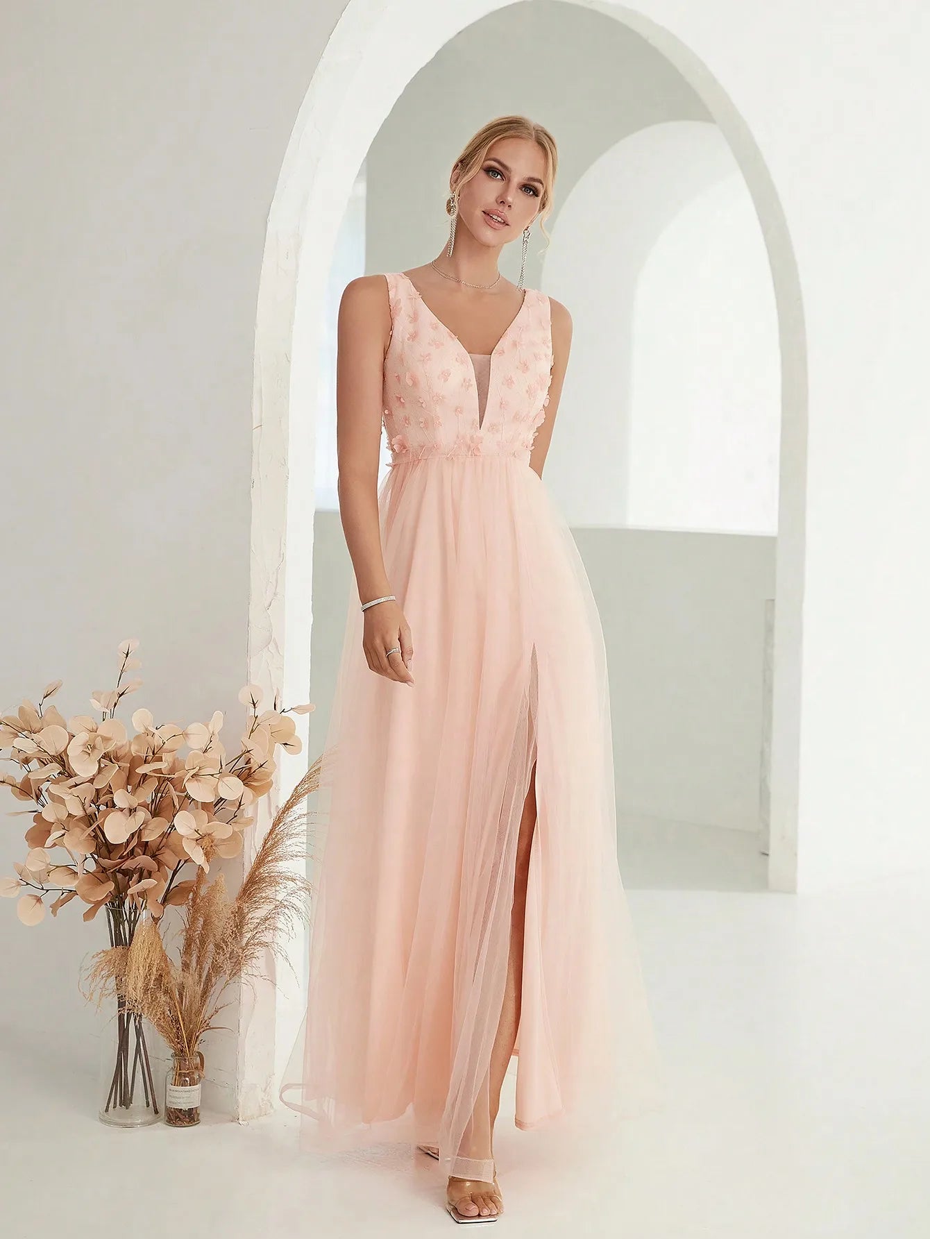 3D Sequin Embroidered Mermaid Dress