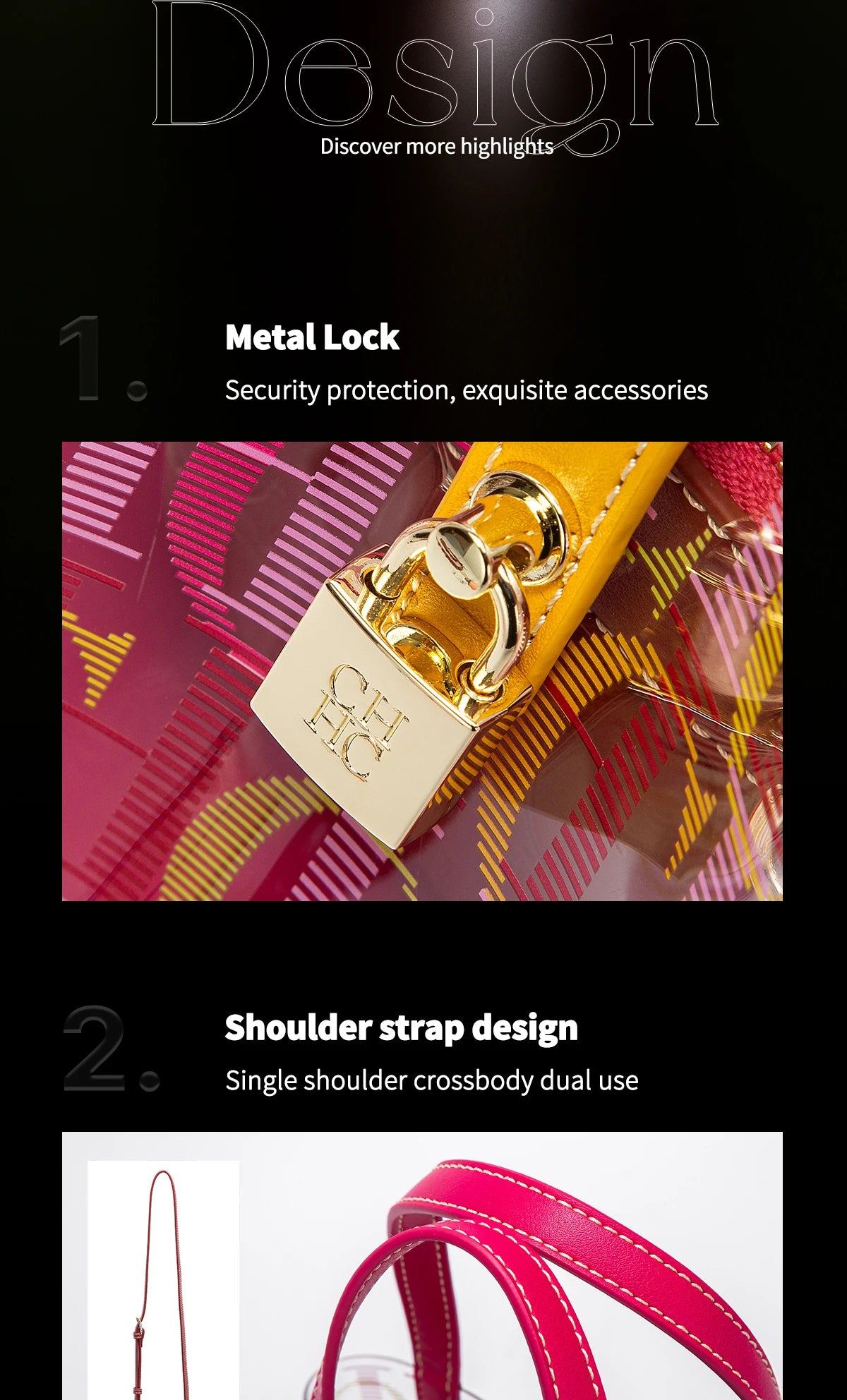 New Creative Personalization Trend Transparent Women's Bag Shoulder Bag Luxury Brand 2026 Fashion Design Trend Women's Handbag