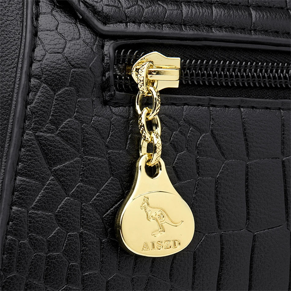 Crocodile Leather Crossbody Handbag