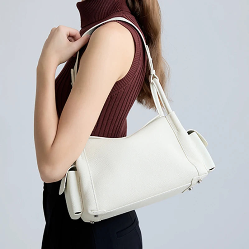 Minimalist Leather Hobo Bag