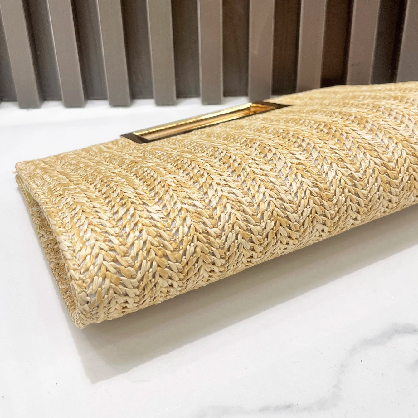 حقائب وحقائب يد حقيبة يد من القش حقيبة يد كلاتش مع