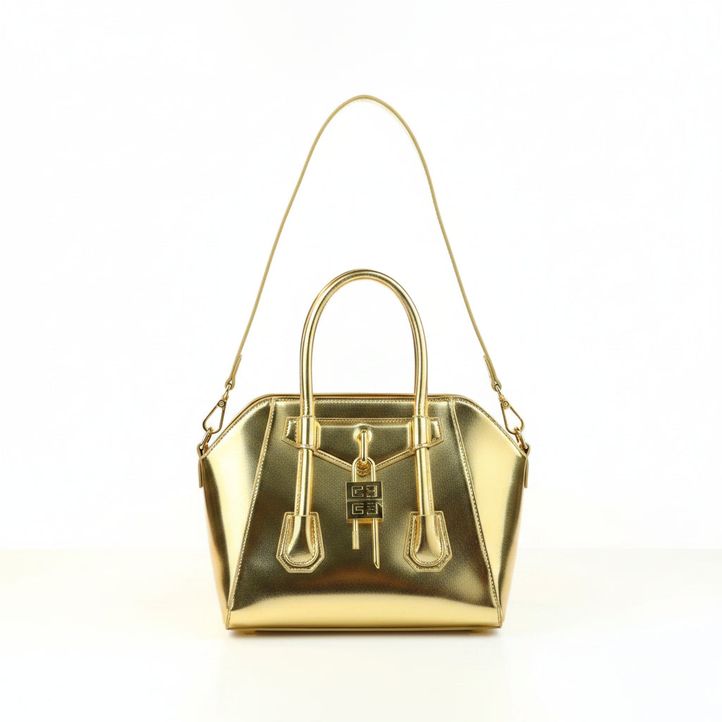 Classic Leather Crossbody Tote Bag