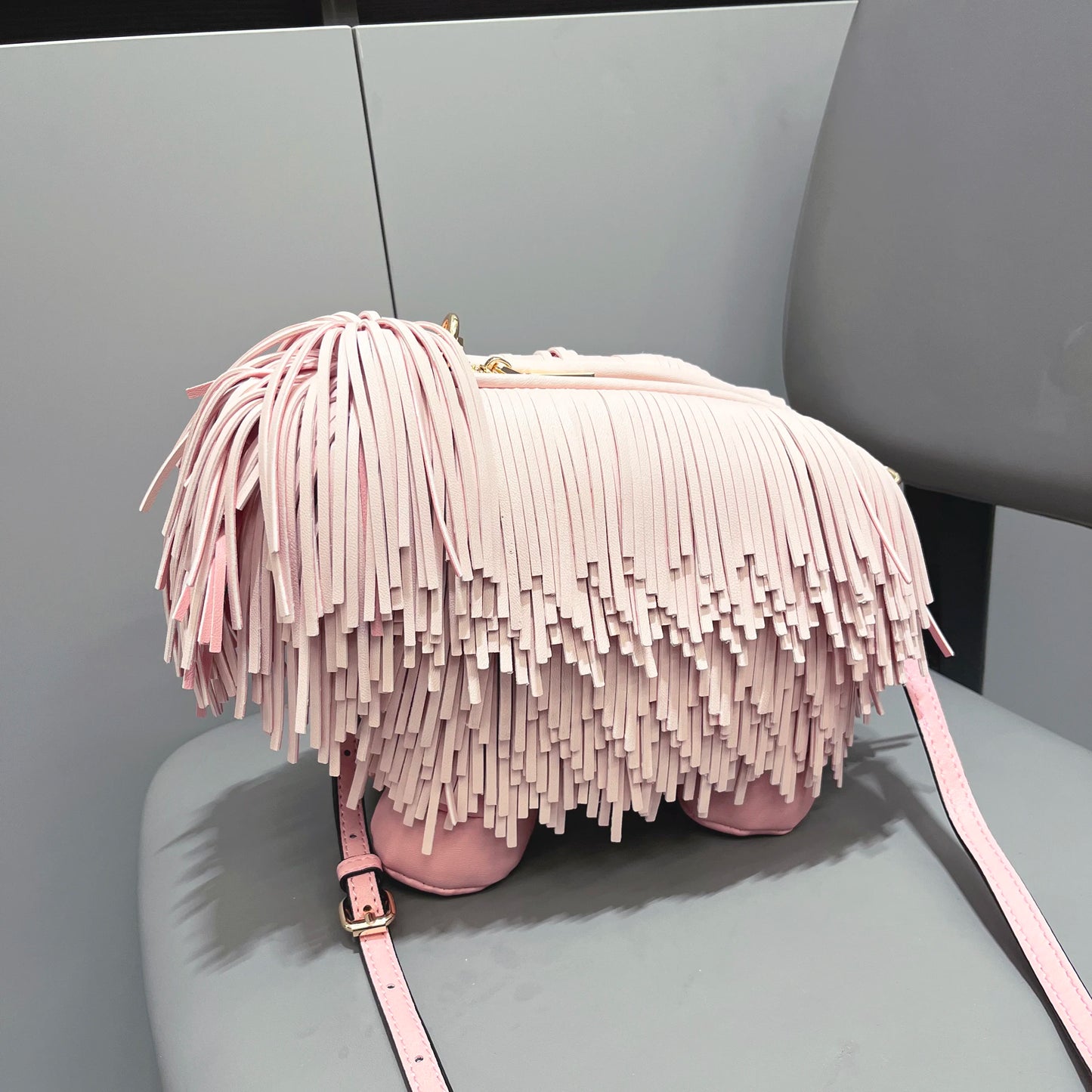 Luxury Designer Cute dog shape, Leather crossbody shoulder bag