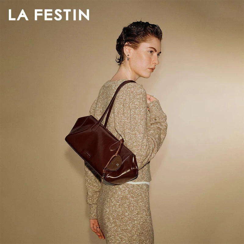 LA FESTIN Large Leather Tote Bag