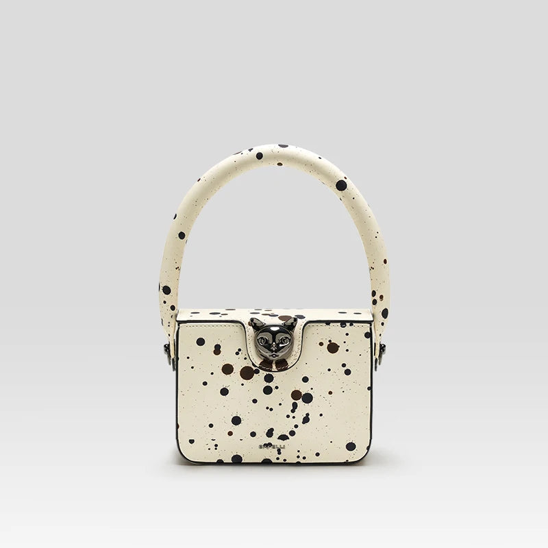 Genuine Leather Boxy Shoulder Bag