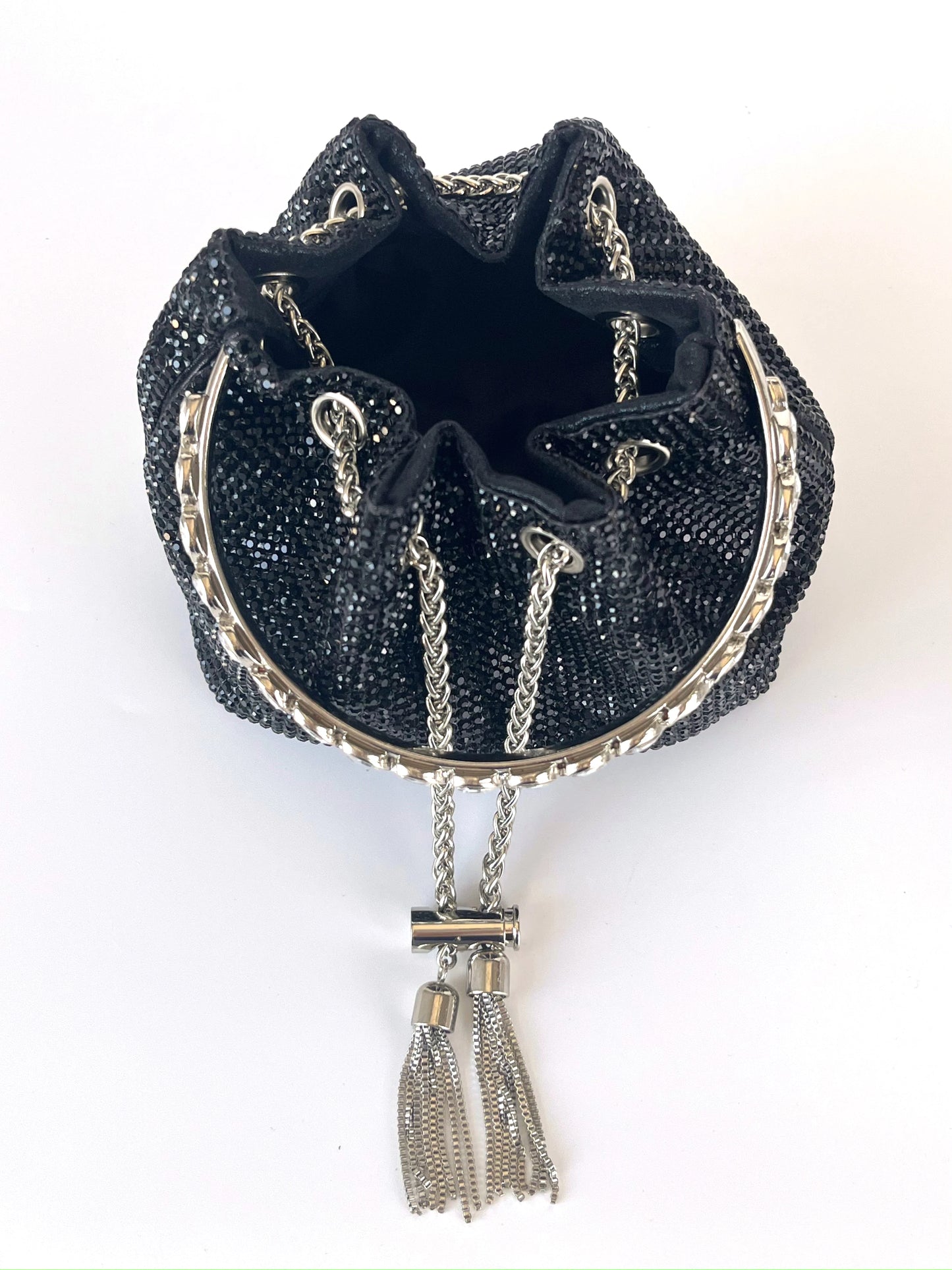 Luxury Rhinestone Evening Clutch Bag with Top Handle