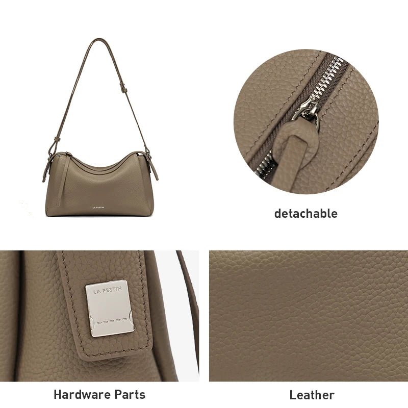 LA FESTIN Classic Leather Crossbody Bag