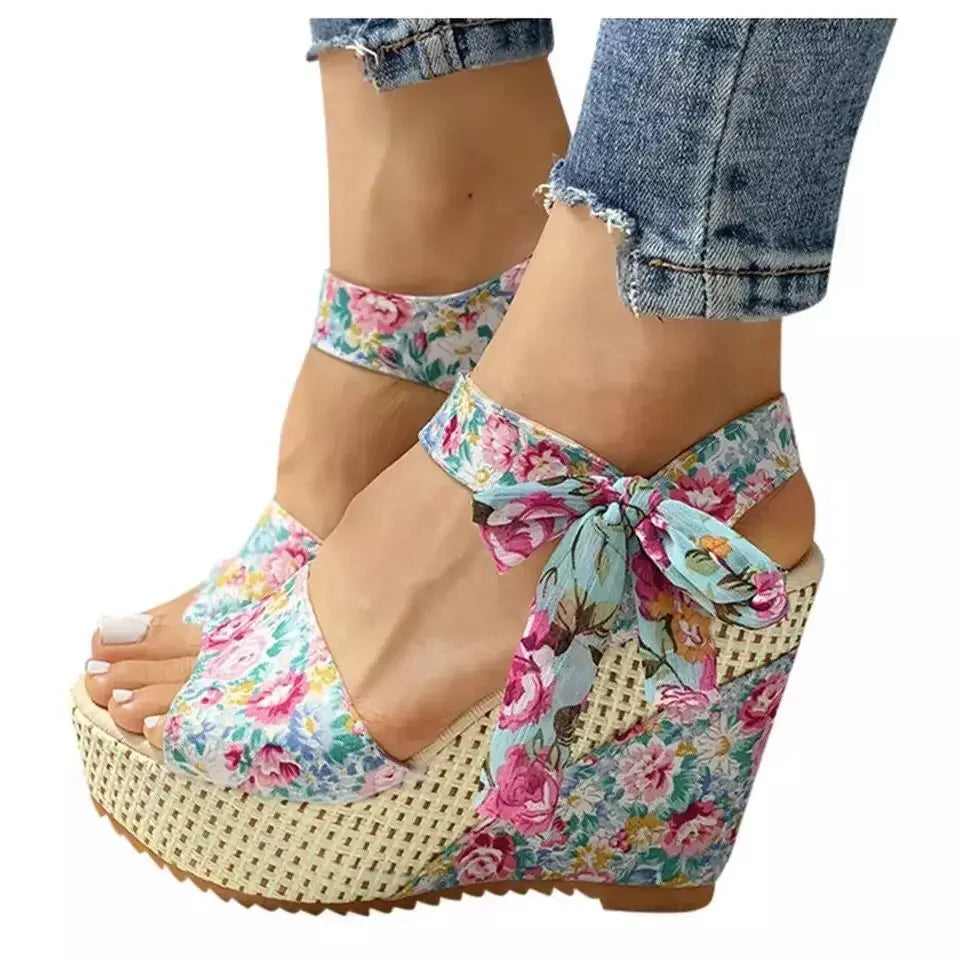 Summer New Fashion Slope Heel Fish Mouth Women's Sandals