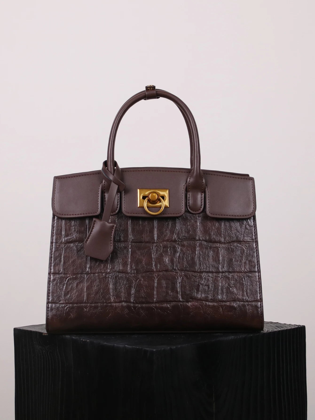 Patent Leopard Print Tote Bag