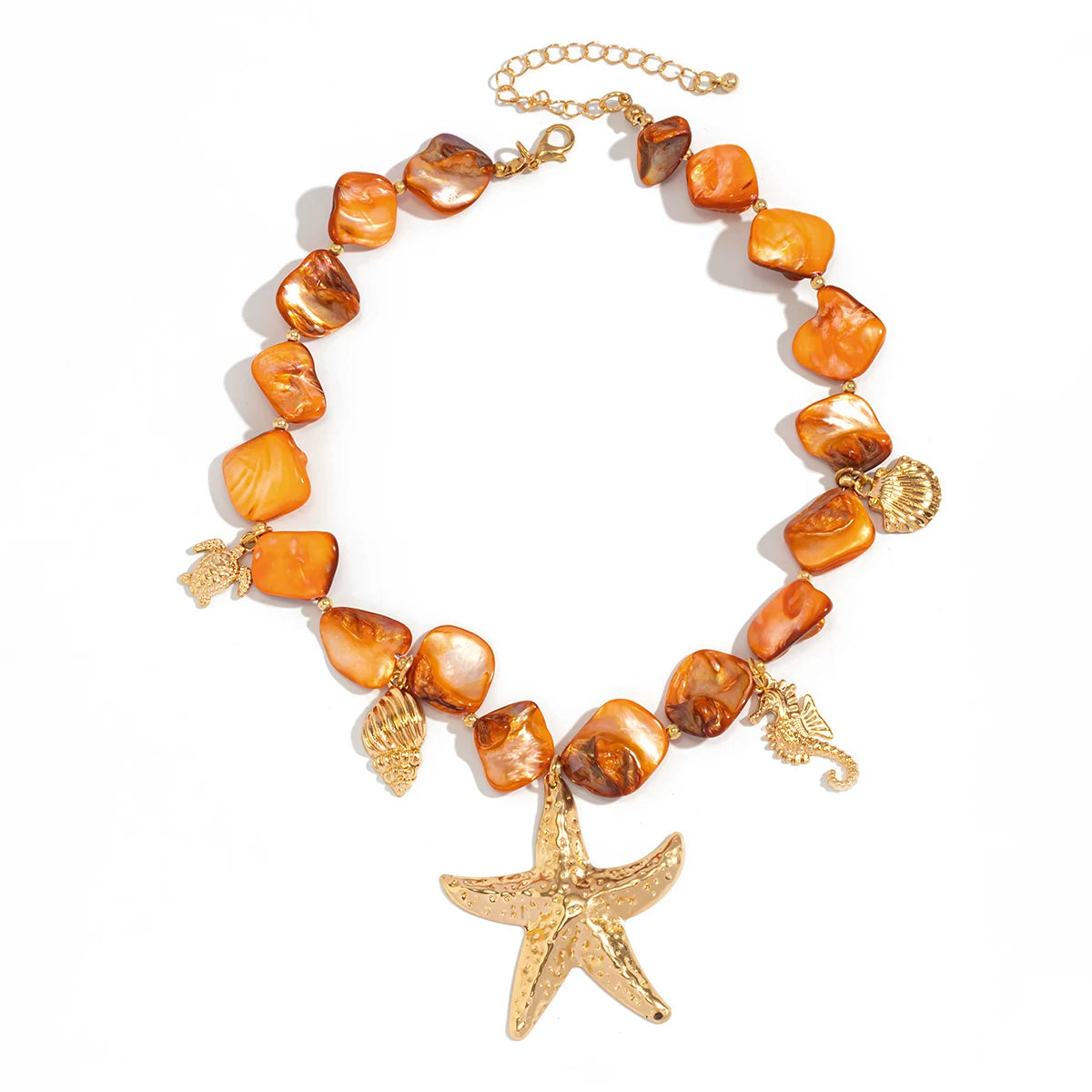 Starfish Conch Pendant Choker