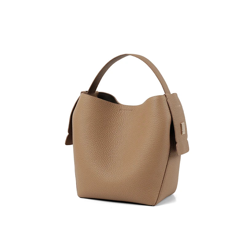 LA FESTIN Leather Bucket Crossbody Bag