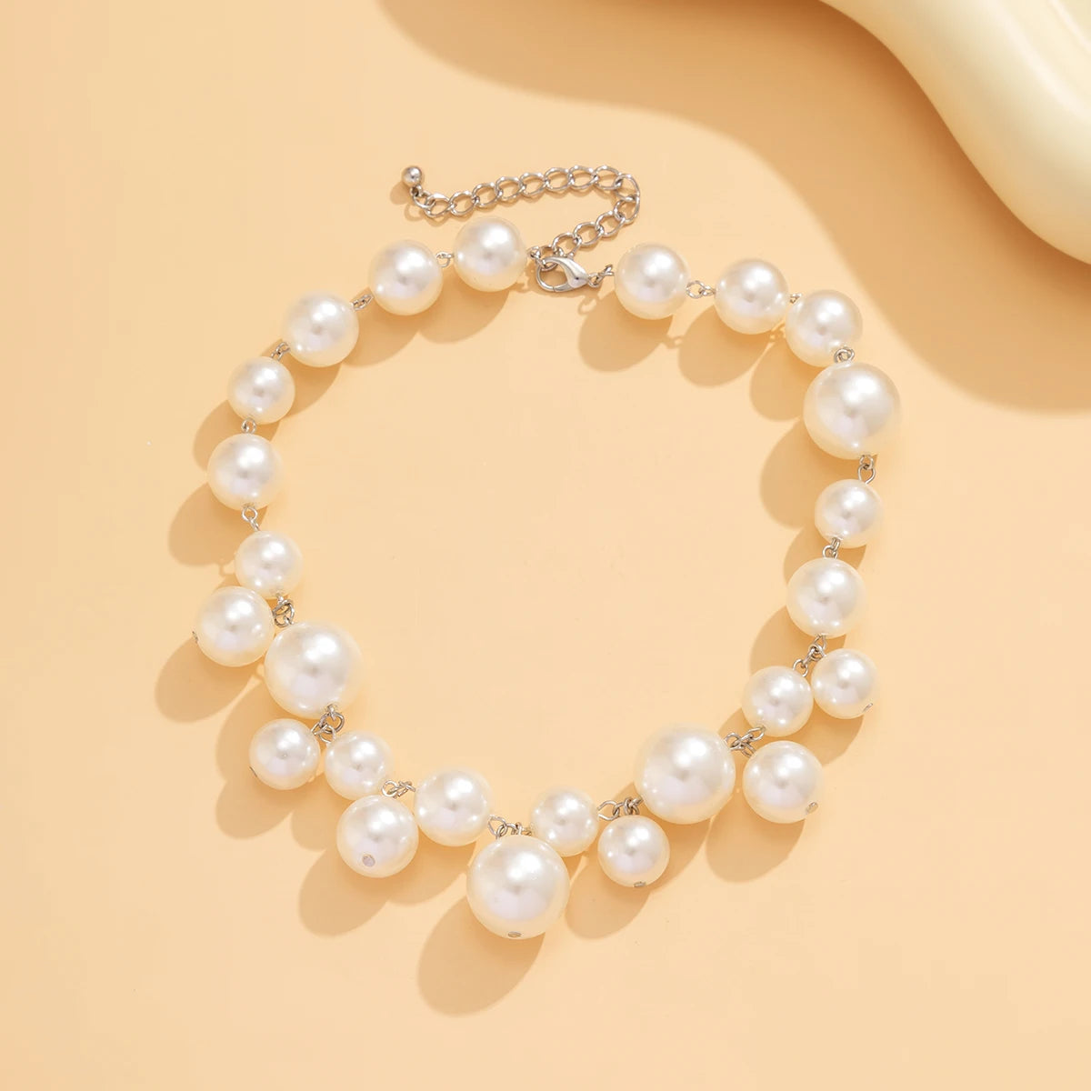 Pearl Beaded Choker Necklace