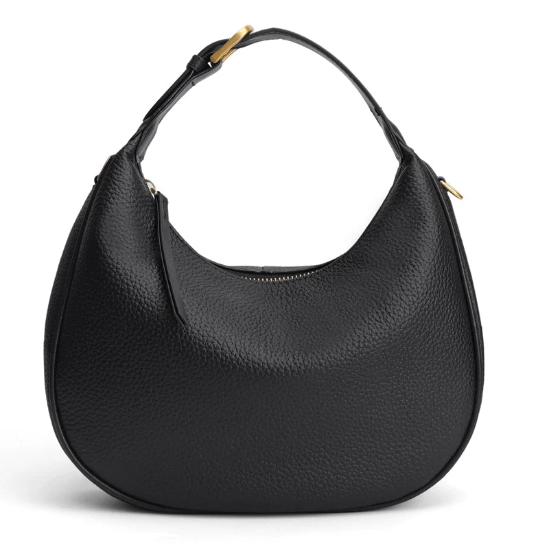 Genuine Cowhide Mini Hobo Crossbody Bag