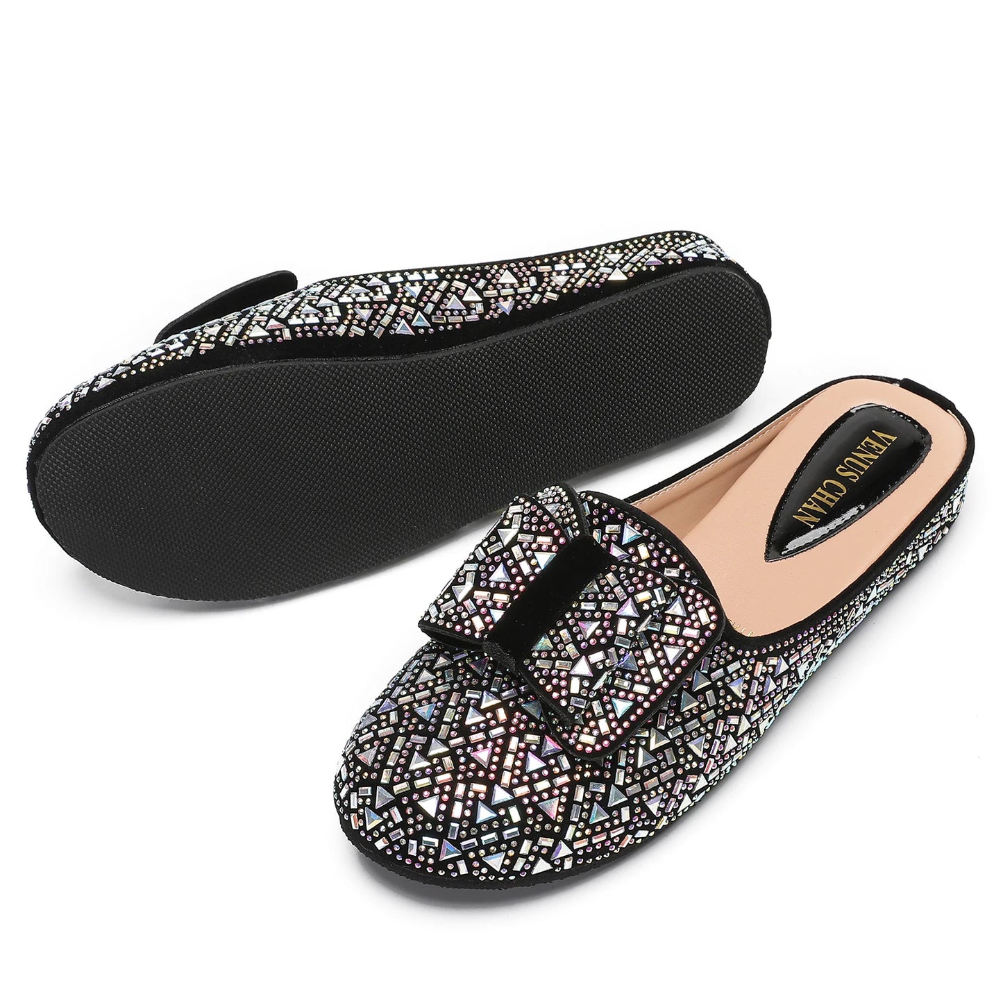 Nigeria Gold Color Half Shoes Comfortable Party Slippers Elegant