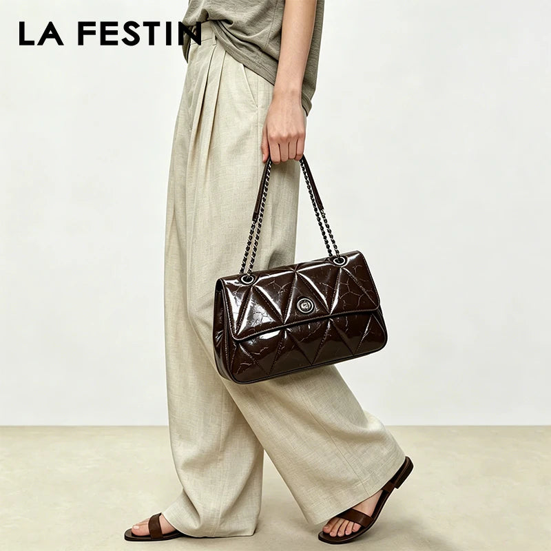 LA FESTIN Chain Shoulder Crossbody Bag 2026