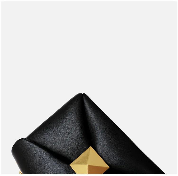 Genuine Leather Square Crossbody Bag
