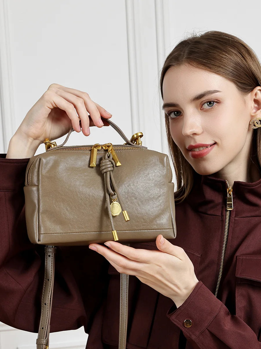 YANATARI Cowhide Leather Satchel 2026