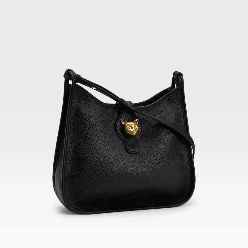 Genuine Leather Bucket Bag